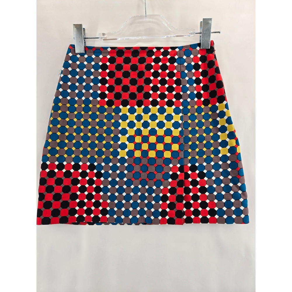 Kate Spade Saturday Tic Tac Geometric Honeycomb Print Mini Skirt Multi Color 0